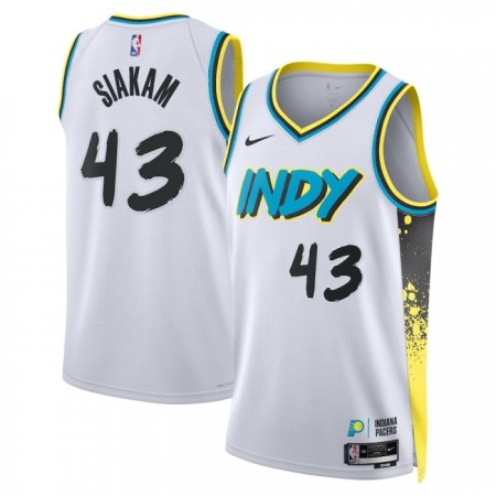 NBA Mænd Trøje Indiana Pacers Pascal Siakam 2024-25 Nike City Edition Hvid Swingman